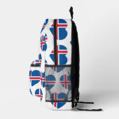 Sac À Dos Imprimé Drapeau du cœur de l'Islande (Droite)