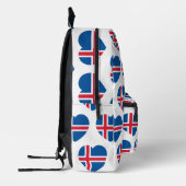 Sac À Dos Imprimé Drapeau du cœur de l'Islande (Gauche)