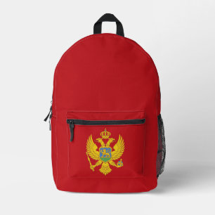 Sac À Dos Imprimé Drapeau du Monténégro