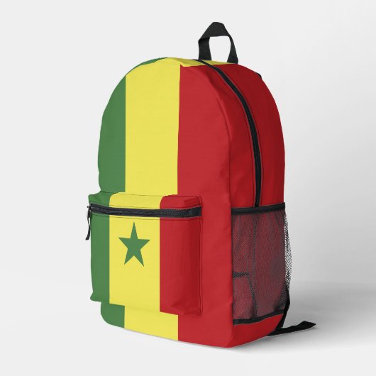 Sac À Dos Imprimé drapeau du Sénégal (Coin arrière droit)