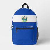 Sac À Dos Imprimé Drapeau El Salvador, patriotique (Recto)