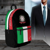 Sac À Dos Imprimé Drapeau italien, Italie, patriote noir