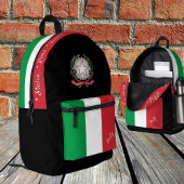 Sac À Dos Imprimé Drapeau italien, Italie, patriote noir