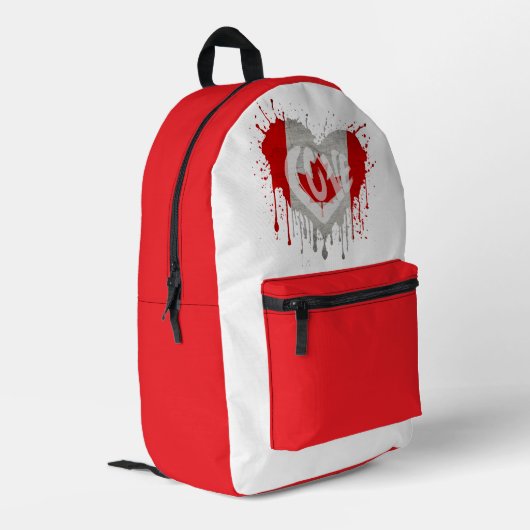 Sac À Dos Imprimé Drapeau J'aime Canada (Coin arrière gauche)