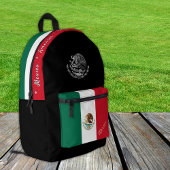 Sac À Dos Imprimé Drapeau mexicain, Mexique, noir patriote