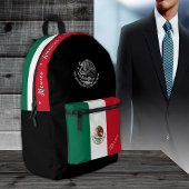 Sac À Dos Imprimé Drapeau mexicain, Mexique, noir patriote