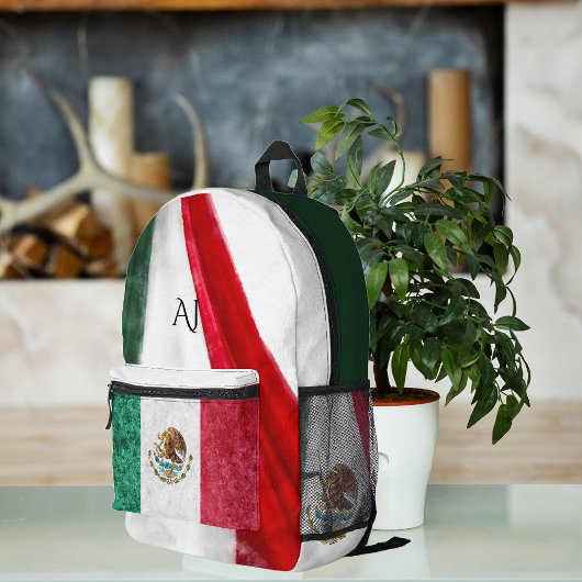 Sac À Dos Imprimé Drapeau patriotique mexicain | Monogramme