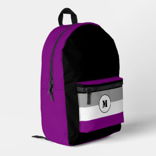 Sac À Dos Imprimé Drapeau personnalisé d'asexualité
