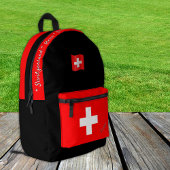 Sac À Dos Imprimé Drapeau suisse, Suisse, patriote noir