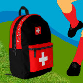 Sac À Dos Imprimé Drapeau suisse, Suisse, patriote noir