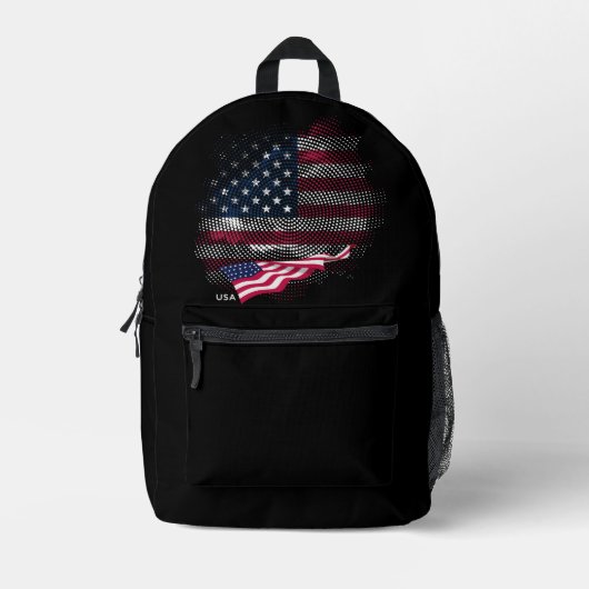 Sac À Dos Imprimé Drapeau USA (Recto)