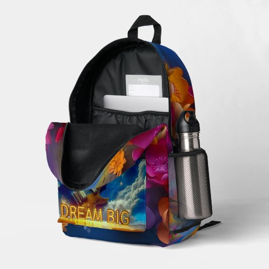 Sac À Dos Imprimé Dream Big (Coin arrière droit (ouvert))