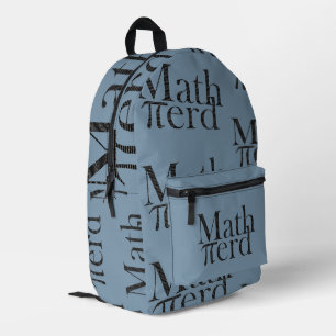Sac À Dos Imprimé Drôle Pi Math Nerd Prof de Science Gris Bleu