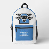 Sac À Dos Imprimé Drone de nom personnalisé (Recto)