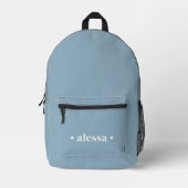 Sac À Dos Imprimé Dusty Blue Modern Personalized Kids Backpack (Recto)