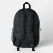 Sac À Dos Imprimé Dusty Blue Modern Personalized Kids Backpack (Verso)