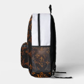 Sac À Dos Imprimé "Earth Elegance Brown Designer Fourre-tout" (Droite)