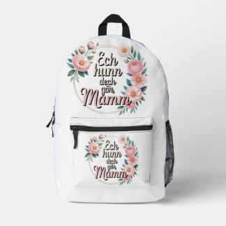 Sac À Dos Imprimé Ech hu meng Mamm gär – Luxembourgish Mother's Day