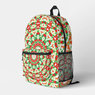 Sac À Dos Imprimé Écharpe de Foulard de Mode Orange Vert Clair