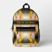 Sac À Dos Imprimé Éclair abstrait - cool fractal, personnalisable (Recto)