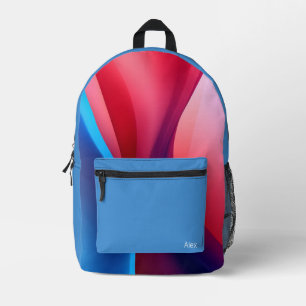 Sac À Dos Imprimé École abstraite bleu foncé violet