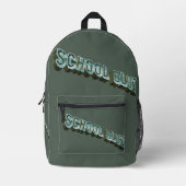 Sac À Dos Imprimé École Bluz-3D (Recto)