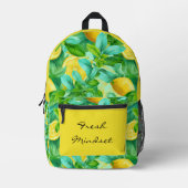 Sac À Dos Imprimé École d'aquarelle de citron frais (Recto)