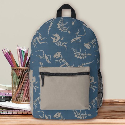 Sac À Dos Imprimé École de garçons aux os de dinosaures