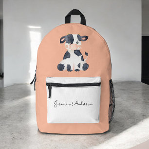 Sac À Dos Imprimé École de vache à l'aquarelle