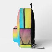 Sac À Dos Imprimé Ecole Monogramme Arc-en-ciel (Droite)