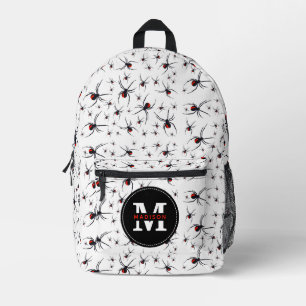 Sac À Dos Imprimé École Monogramme Motif Red & Black Spider