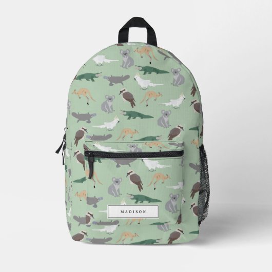 Sac À Dos Imprimé Ecole Verte Eucalyptus d'Animaux autochtones austr (Recto)