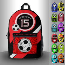 Editable Soccer Ball Modern Red Milestone