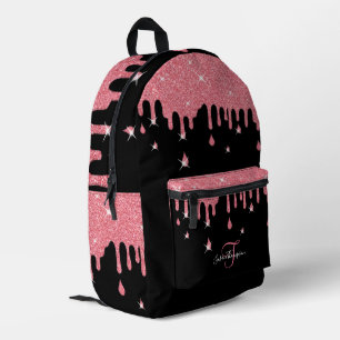 Sac À Dos Imprimé Effet de Parties scintillant rose de goutte person