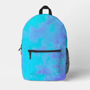 Sac À Dos Imprimé Effet nuage tempête élégant motif bleu & violet