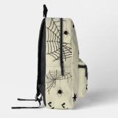 Sac À Dos Imprimé Éffrayant noir fantôme Spider web Beige (Gauche)