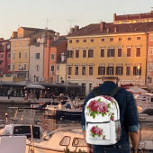 Sac À Dos Imprimé Élégance Rose Vintage