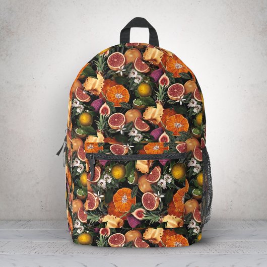 Sac À Dos Imprimé Élégant agrumes jaunes oranges fruits motif