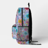 Sac À Dos Imprimé Élégant Artistic Vibrant Floral Dessiné À La Main (Droite)