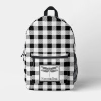 Élégant blanc blanc plaid en vichy libellule