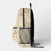 Sac À Dos Imprimé Élégant blanc d'huile d'or Leopard Imprimer Monogr (Droite)