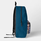 Sac À Dos Imprimé Elégant bleu Imaginaire Carrés bleu (Gauche)