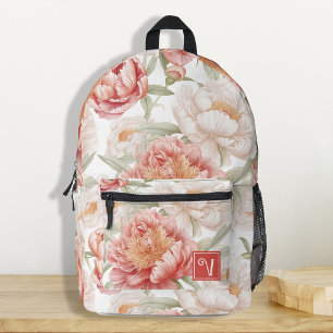 Sac À Dos Imprimé Élégant Botanique Camellia Pink Pastel Personnalis
