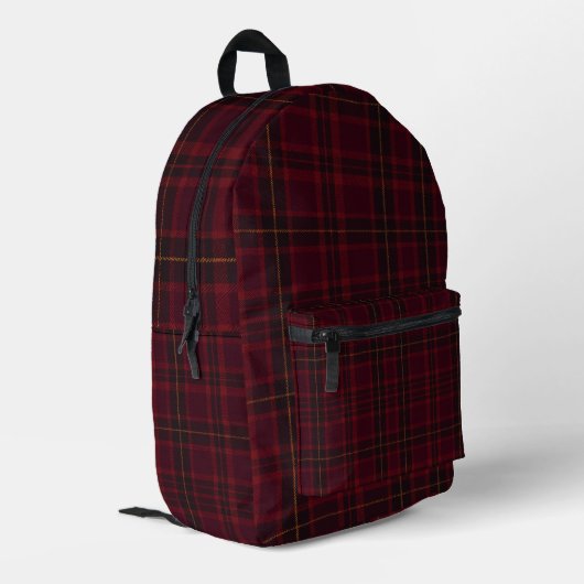 Sac À Dos Imprimé Elegant Burgundy Tartan (Coin arrière gauche)