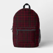 Sac À Dos Imprimé Elegant Burgundy Tartan (Recto)