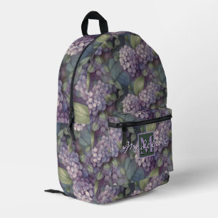 Sac À Dos Imprimé Elégant chic pourpre pourpre chic aquarelle fleuri