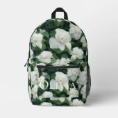 Sac À Dos Imprimé Élégant classique vert botanique blanc floral (Recto)