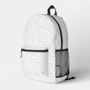 Sac À Dos Imprimé Élégant Dessin Blanc Paillettes Iridiscentes