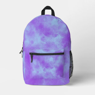 Sac À Dos Imprimé Elégant effet nuage tempête motif bleu violet