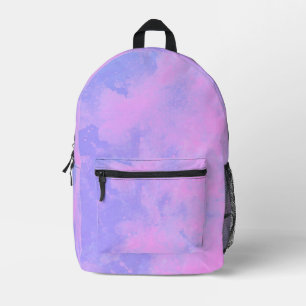 Sac À Dos Imprimé Elégant effet nuage tempête motif rose & violet